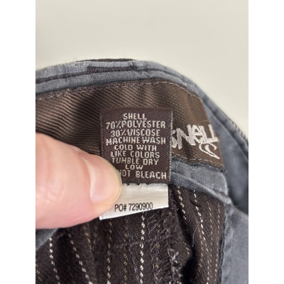 Vintage Y2K Oniell Mens Shorts 36 Waist Brown Striped Outdoor Skater Grunge 00s - Picture 3 of 6